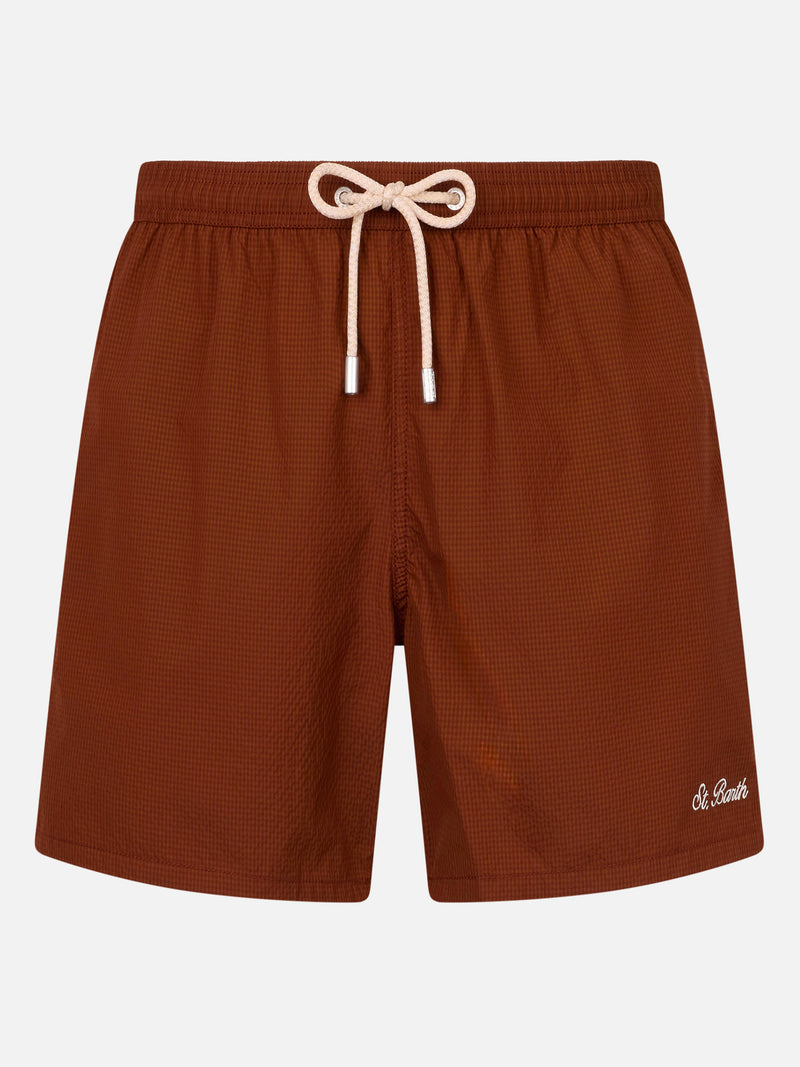 Herren-Badeshorts aus Seersucker Patmos