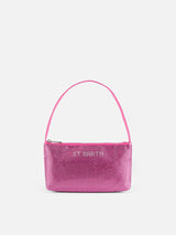 Mini bag with fuchsia rhinestones