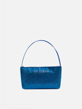 Borsa mini con strass bluette