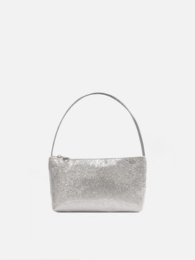 Borsa mini con strass argento