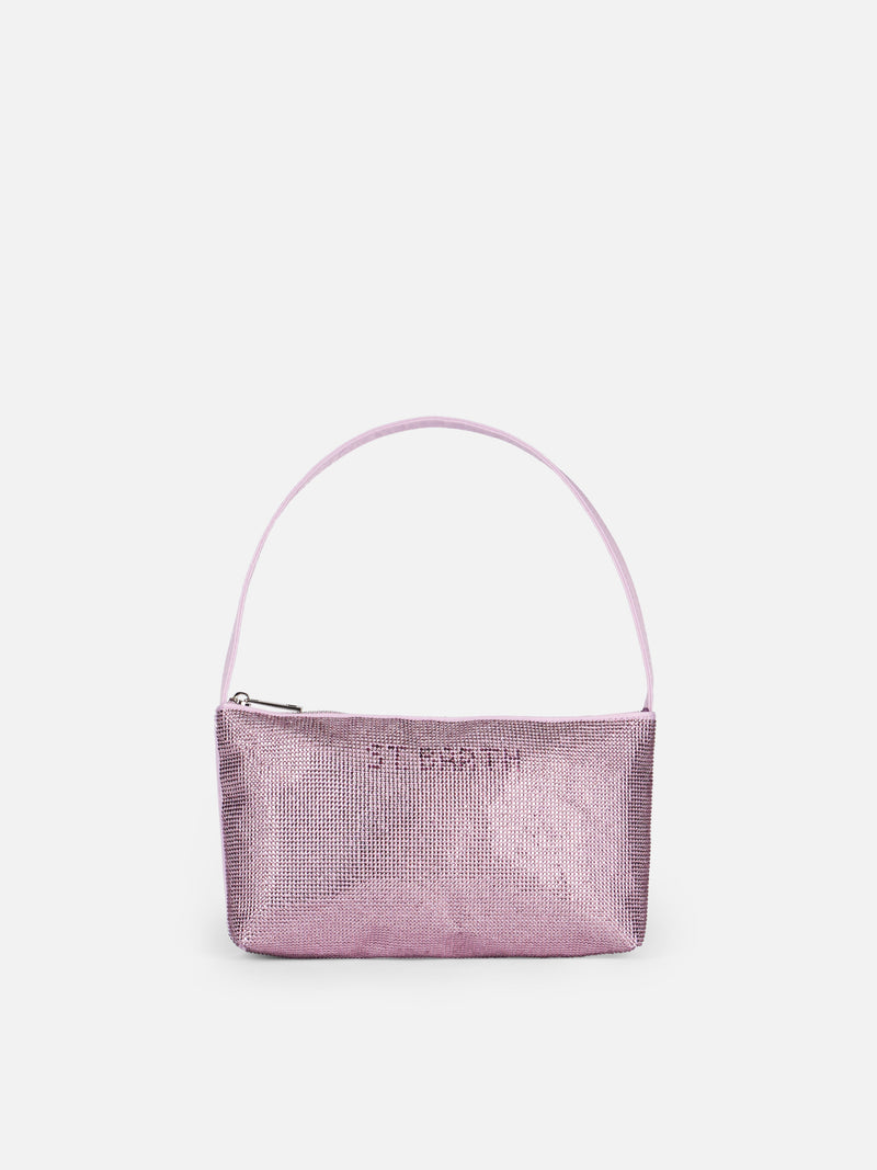 Borsa mini con strass lilla