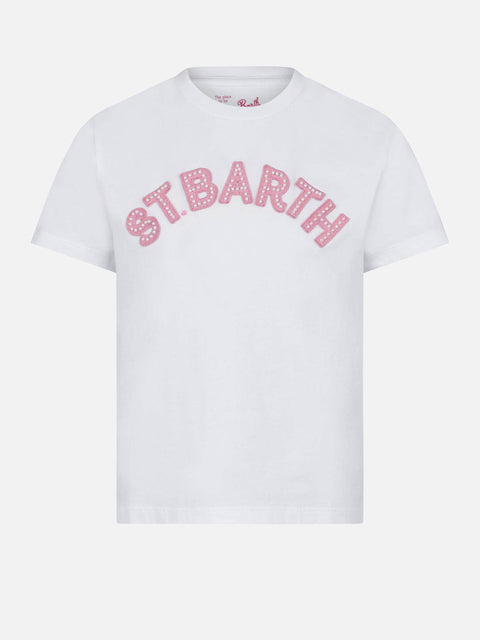 Girl t-shirt with St. Barth patches - MC2 Saint Barth