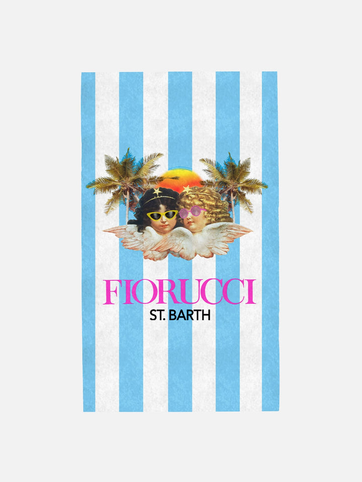 Weiches Frottee-Strandtuch mit Fiorucci Angels-Print | FIORUCCI SPECIAL EDITION