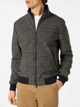 Man mid-weight houndstood bomber jacket Traveler