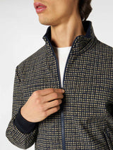 Man mid-weight houndstood bomber jacket Traveler