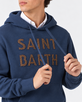 Sweat à capuche bleu Tribeca avec patch 