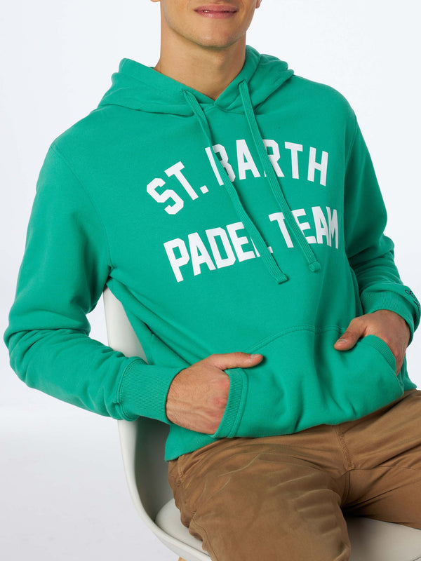 Felpa in cotone con cappuccio con stampa St. Barth Padel Team