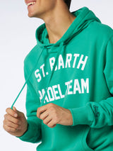 Cotton hoodie with St. Barth Padel Team print