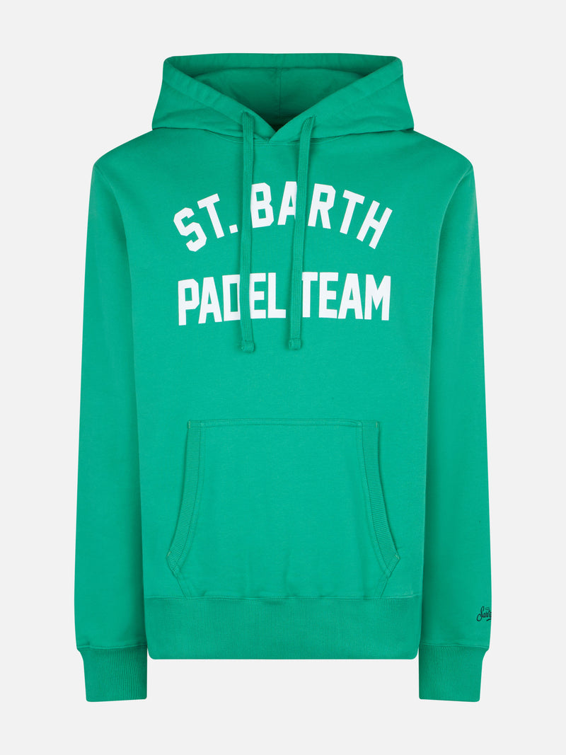 Felpa in cotone con cappuccio con stampa St. Barth Padel Team