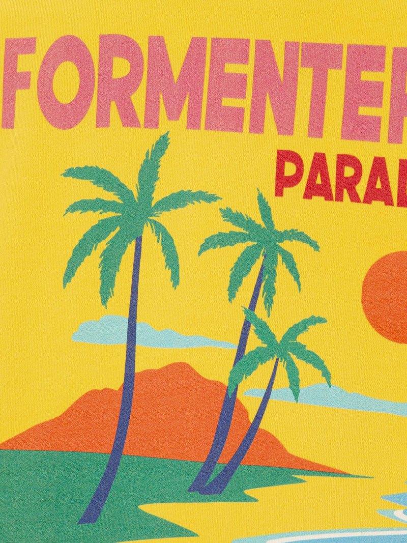 Baumwoll-T-Shirt für Jungen mit Formentera-Postkartendruck