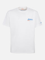 T-shirt da uomo in cotone con stampa Aperol Spritz fronte e retro | EDIZIONE SPECIALE APEROL