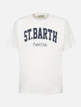 T-shirt da uomo in cotone con stampa piazzata St. Barth Padel Club