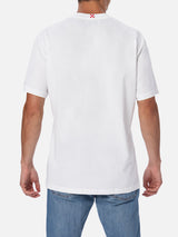 Man cotton t-shirt with St. Barth Padel Club placed print