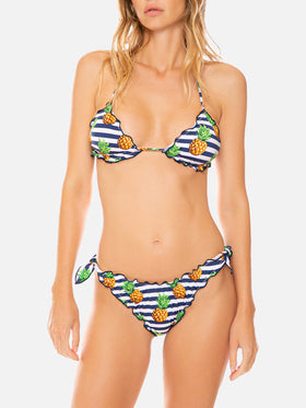 Woman triangle bikini with pineapple print - MC2 Saint Barth