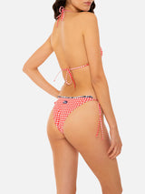 Damen-Triangel-Bikini mit Gingham-Print