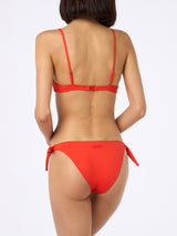 Bikini a bralette arancione con scollo a V da donna May Yali