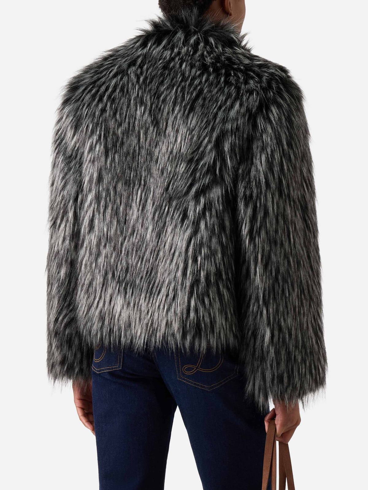 Artika Jacke aus Faux Fur mit Silver-Fox-Effekt 