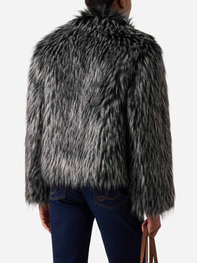Artika Jacke aus Faux Fur mit Silver-Fox-Effekt 