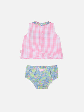 Abbie top and bloomer set with Principesse en vacances embroidery | Made with Liberty Fabric