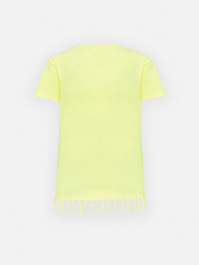 Abito Abbey con frange e stampa St. Barth Local