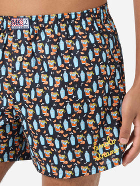 Calzoncillos bóxer de algodón Adam con estampado de cóctel 