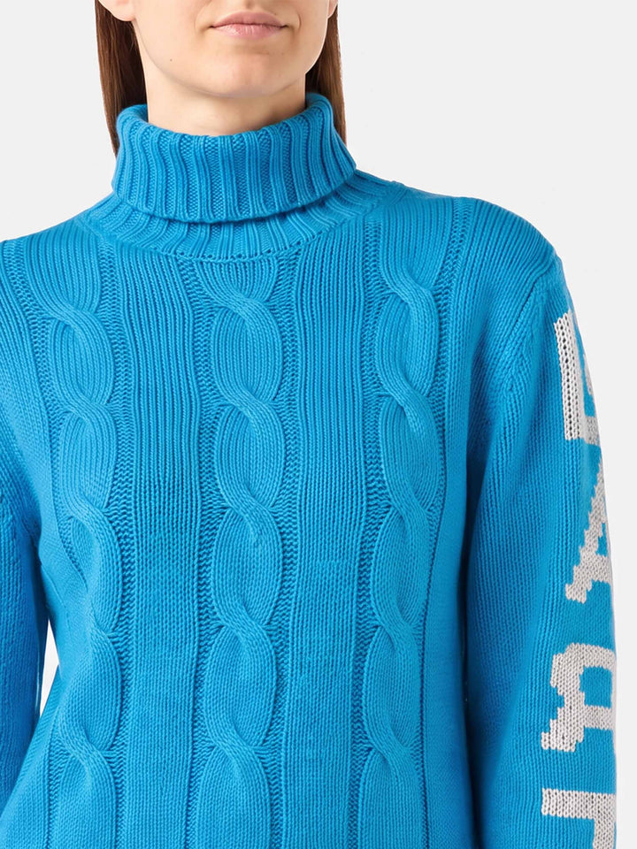 Jersey de cuello alto Adler con jacquard Logo 