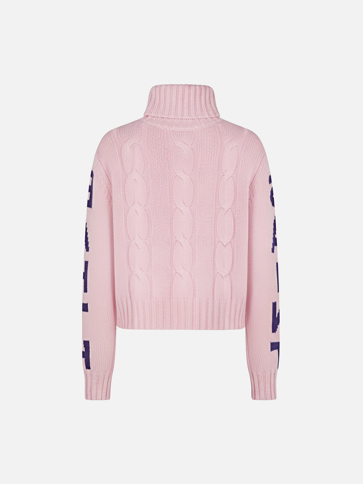 Adler Jr Rollkragenpullover mit Zopfmuster und Saint Barth Jacquard