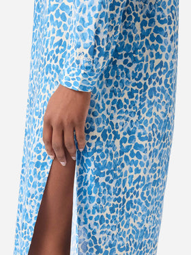 Langes Adeline-Kleid mit Animal-Print im Leopardenmuster 