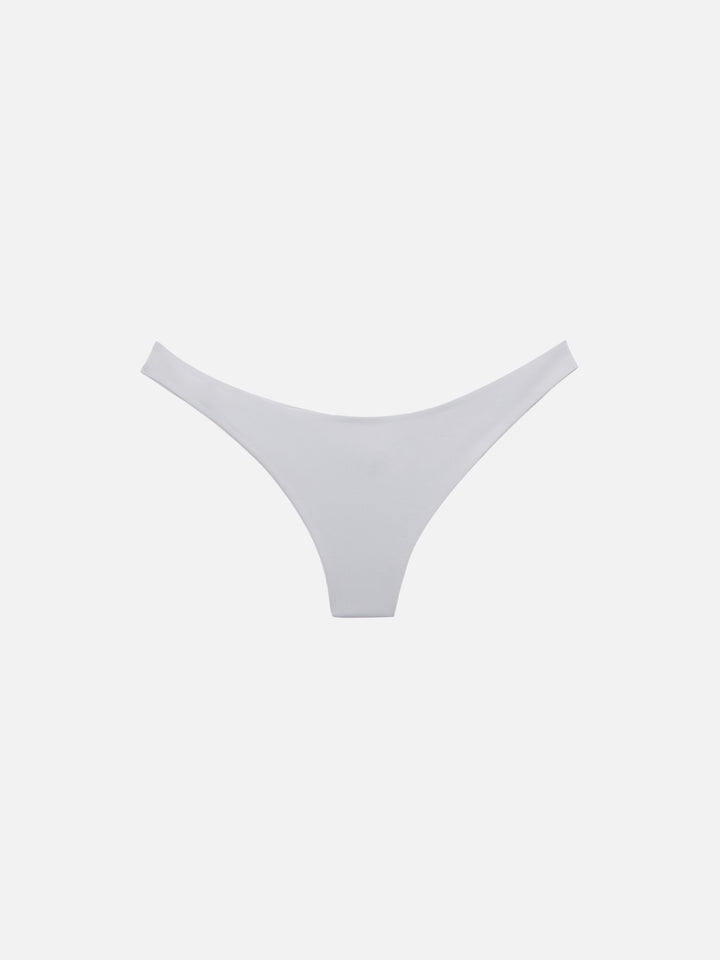 Afrodite – Heißversiegelte, silberne Cheeky-Badeshorts
