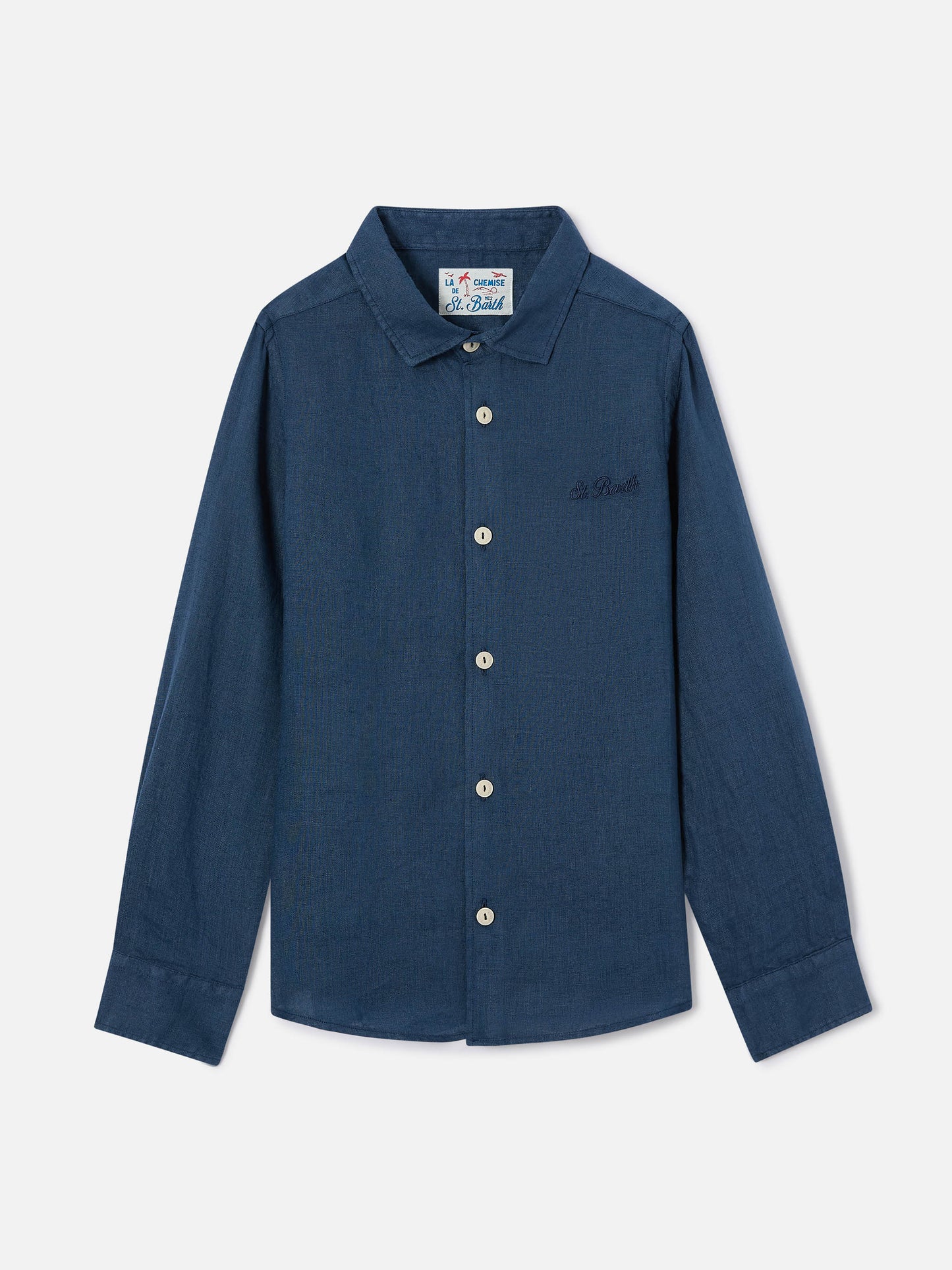 Navy blue blue Agnes shirt in linen