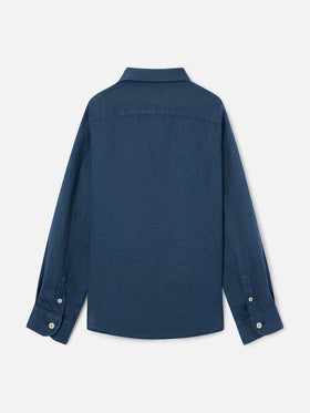 Navy blue blue Agnes shirt in linen