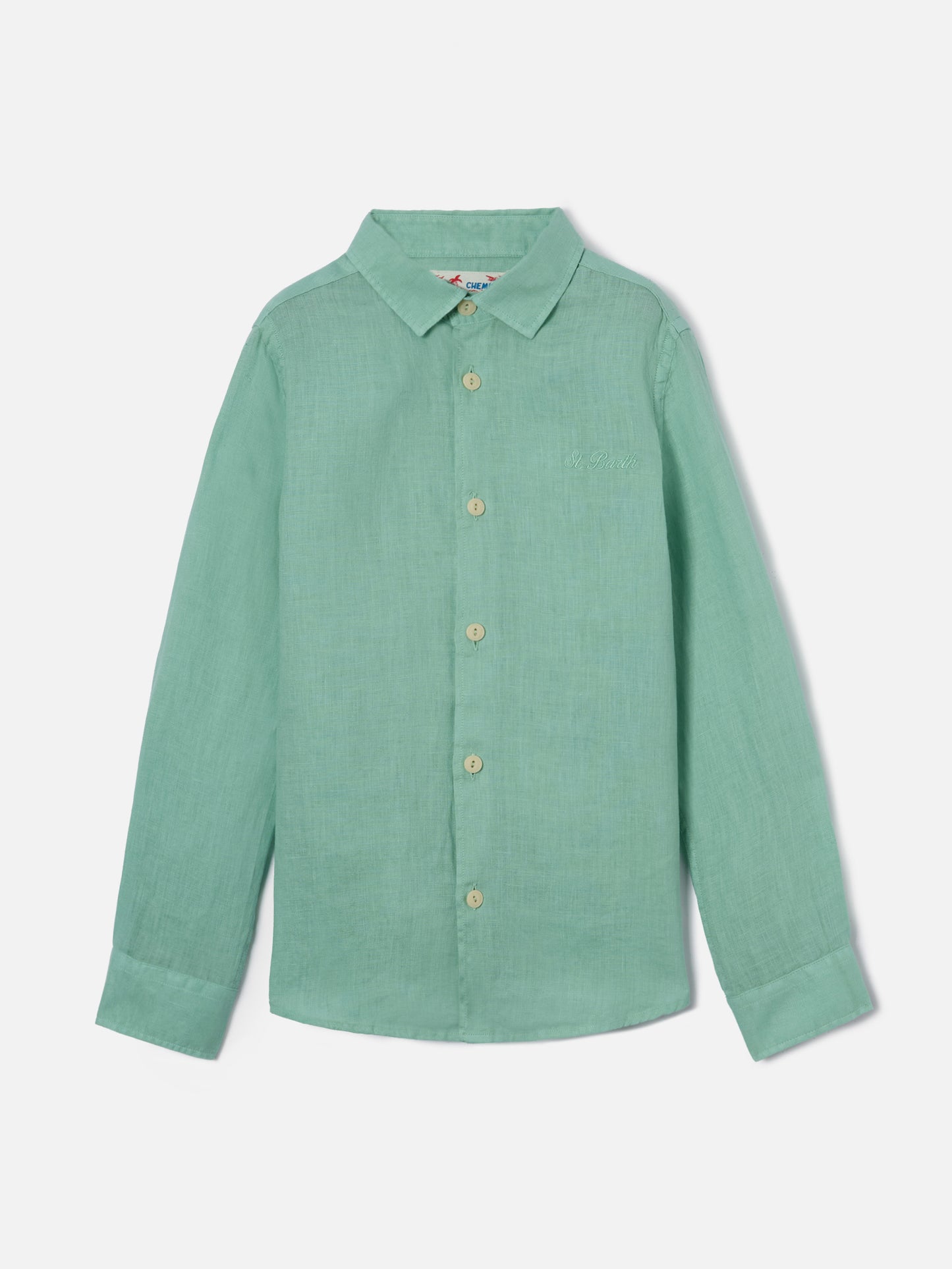 Sage green Agnes shirt in linen