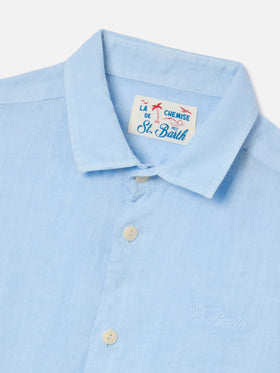 Light blue Agnes shirt in linen