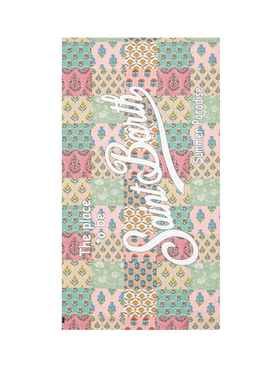Microfiber beach towel Aidan with flower patch print