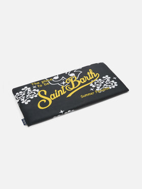 Aidan beach towel with bandana print and logo