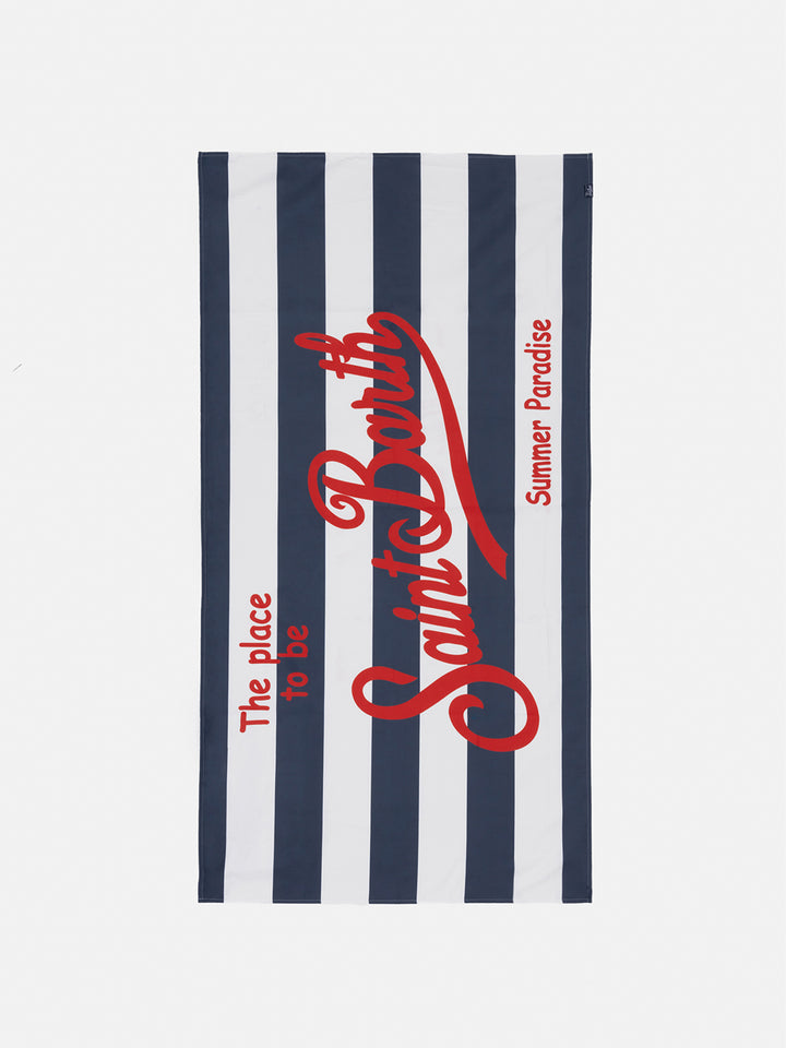 Microfiber beach towel Aidan with striped print - MC2 Saint Barth