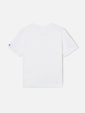 T-shirt Alex in puro lino bianco