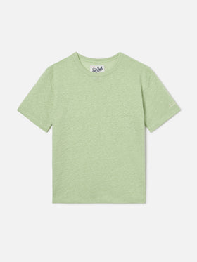 Alex t-shirt in mint green pure linen