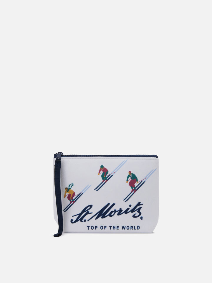 Aline Pouch in wool-effect fabric with St. Moritz print | ST. MORITZ TOP OF THE WORLD SPECIAL EDITION