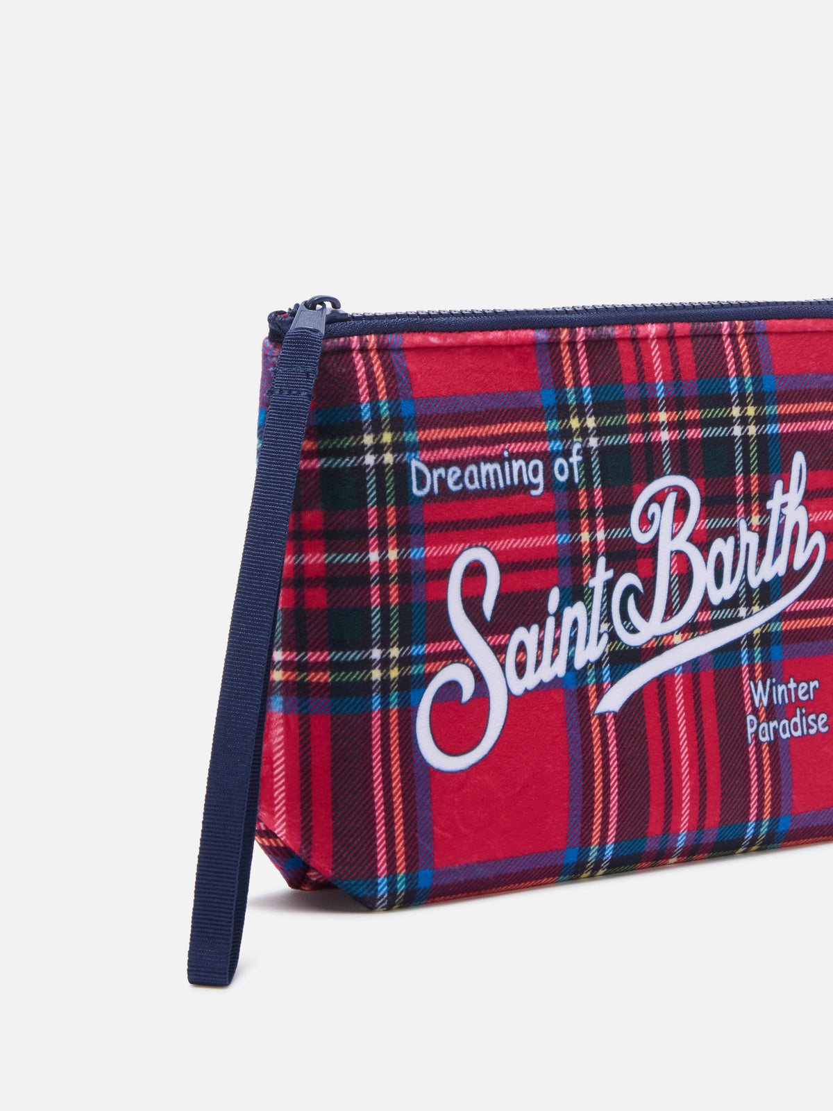 Aline pochette mit Tartan-Print 
