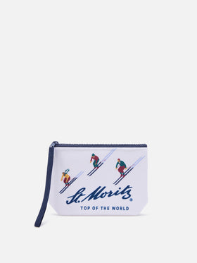 Off white Aline pochette mit St. Moritz-Print | Special edition 