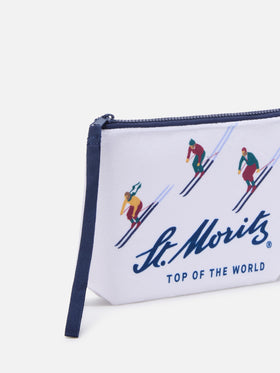Off white Aline pochette mit St. Moritz-Print | Special edition 