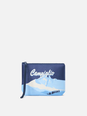 Marineblaues blue Aline pochette mit Campiglio-Print 