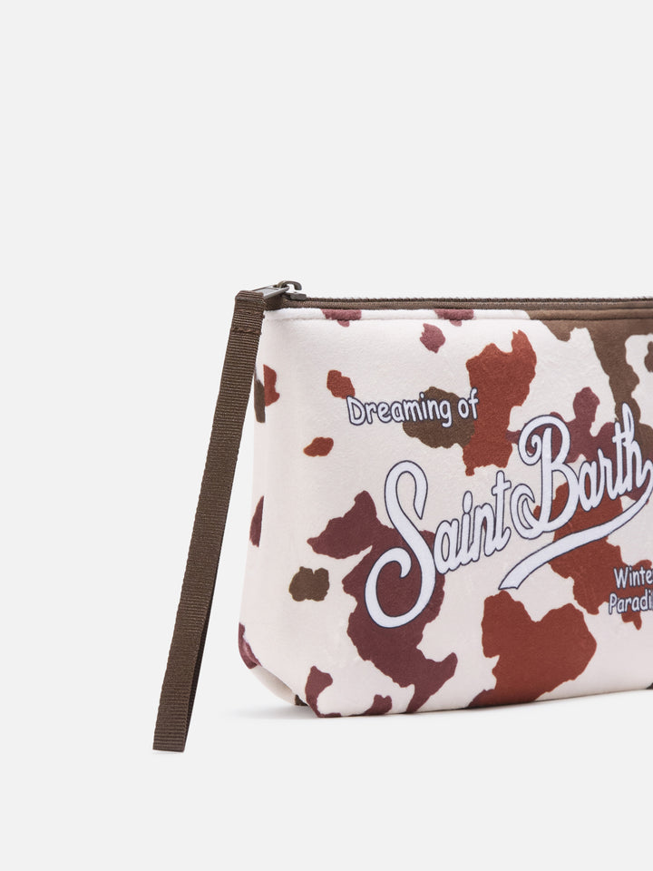 Aline pochette mit Kuh-Print 