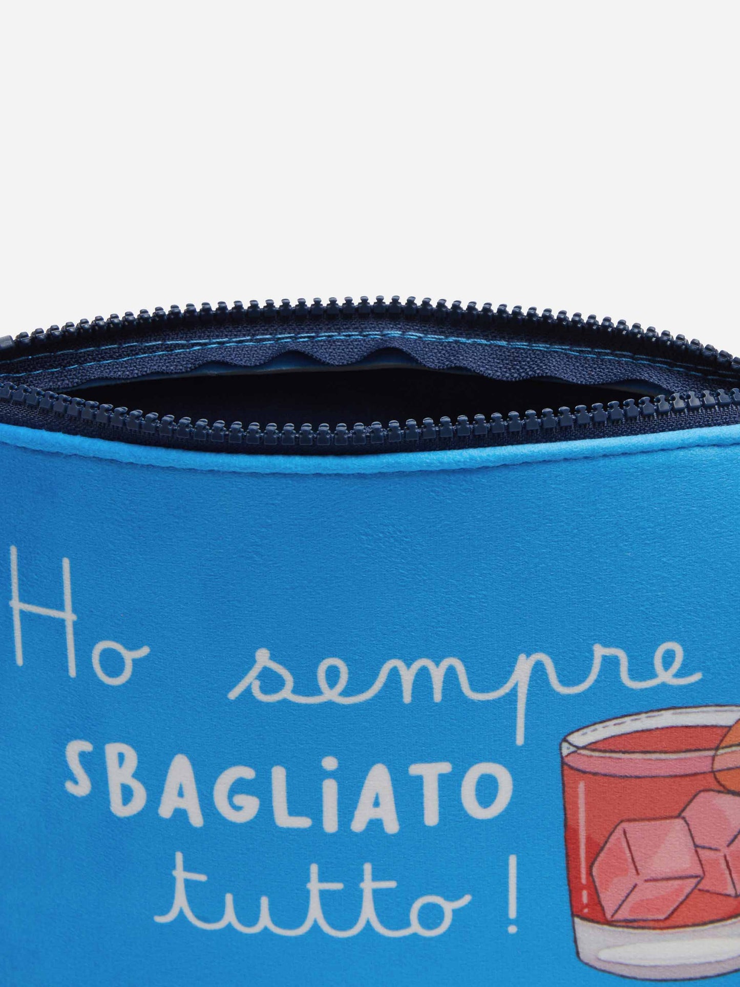 Pochette Aline in lana con stampa Ho sempre sbagliato tutto