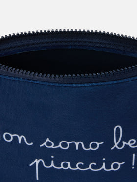 Wollige Pochette Aline mit Non sono bello, piaccio! drucken | VACANZE DI NATALE SONDERAUSGABE