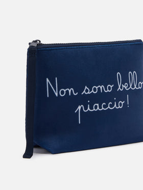Wollige Pochette Aline mit Non sono bello, piaccio! drucken | VACANZE DI NATALE SONDERAUSGABE