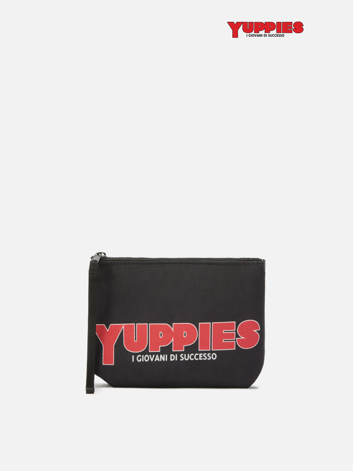 Aline Pouch in wool-effect fabric with Yuppies print | YUPPIES SPECIAL EDITION