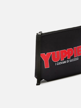 Aline-Pouch aus Wollimitat mit Yuppies-Print | YUPPIES SPECIAL EDITION