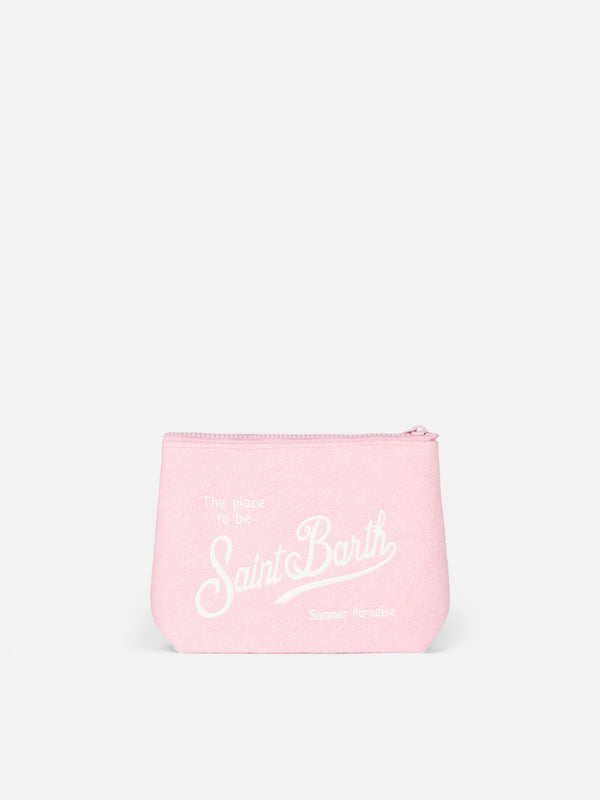 Pochette Aline in spugna rosa